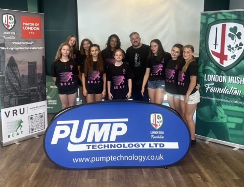 Pump Technology Ltd supports the London Irish Foundation’s  Summer VRU Training Initiative